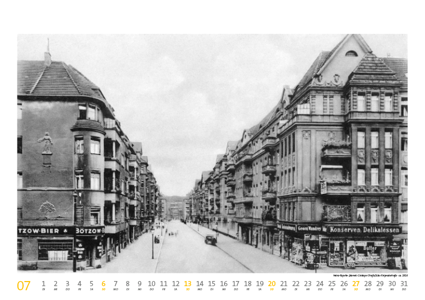 Prenzlauer Berg Kalender 2025, Monat 07: Heinz-Kapelle- [damals Goldaper Straße] Ecke Kniprodestraße · ca. 1928