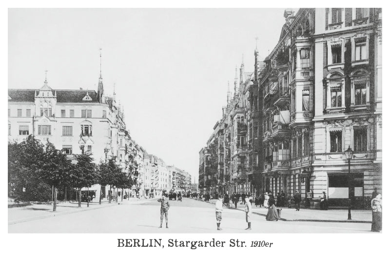 Prenzlauer Berg Poskartenset 02, Karte 06: Stargarder-/Greifenhagener Straße um 1916