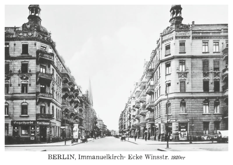 Prenzlauer Berg Poskartenset 02, Karte 07: Immanuelkirch-/Winsstraße ca. 1920