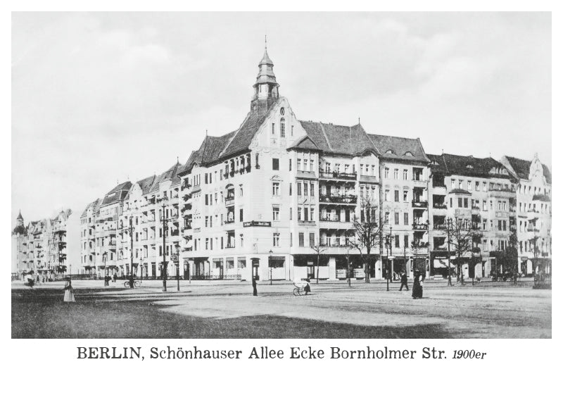 Prenzlauer Berg Poskartenset 02, Karte 11: Bornholmer Straße/Schönhauser Allee um 1909