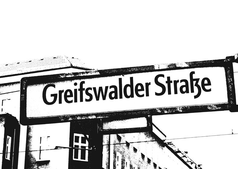 Postkarte Berlin, Prenzlauer Berg: Greifswalder Straße von tobios publishing