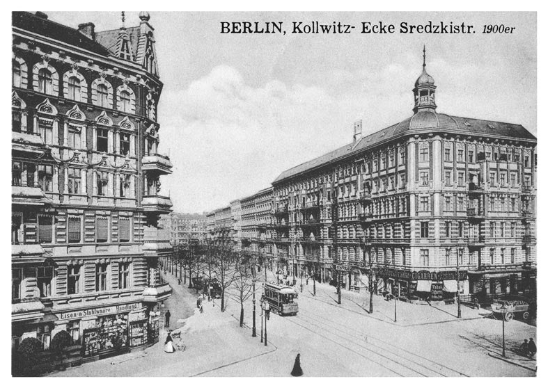 Postkarte Berlin, Prenzlauer Berg: Kollwitz-/Sredzkistraße von tobios publishing