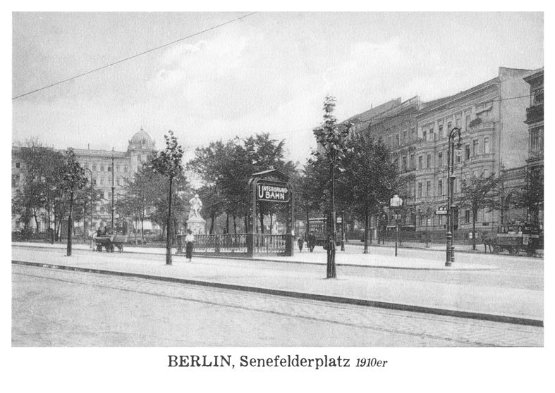 Postkarte Berlin, Prenzlauer Berg: Senefelderplatz · um 1913 von tobios publishing