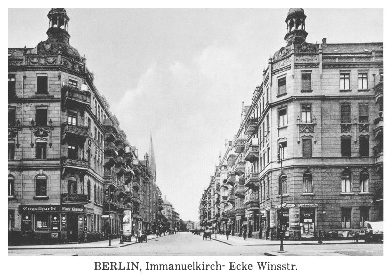 Postkarte Berlin, Prenzlauer Berg: Immanuelkirch-/Winsstr. von tobios publishing