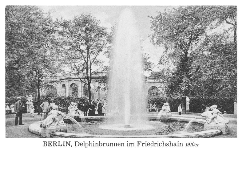 Postkarte Berlin: Volkspark Delphinbrunnen - Bachlauf von tobios publishing