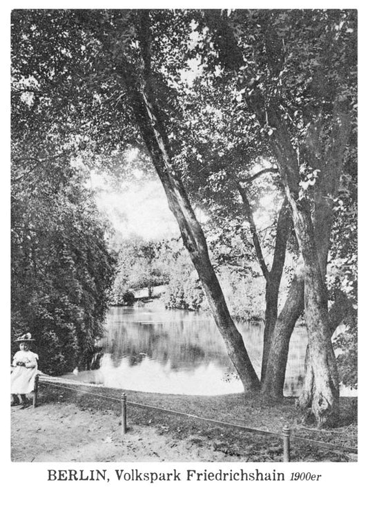 Postkarte Berlin, Volkspark Friedrichshain um 1901 von tobios publishing