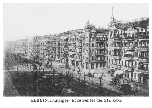Postkarte Berlin, Prenzlauer Berg: Danziger-/Senefelder Straße von tobios publishing