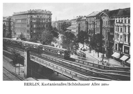 Postkarte Berlin, Prenzlauer Berg: Kastanien-/Schönhauser von tobios publishing