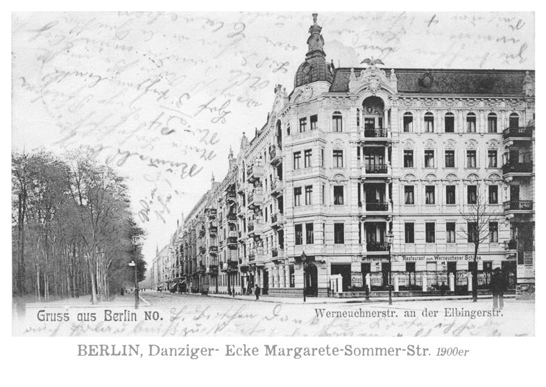 Postkarte Prenzlauer Berg: Danziger-/Margarete-Sommer-Straße von tobios publishing