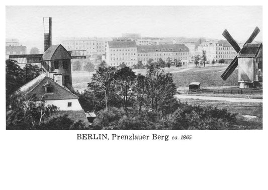 Postkarte Berlin, Prenzlauer Berg: Windmühlenberg 1865 von tobios publishing