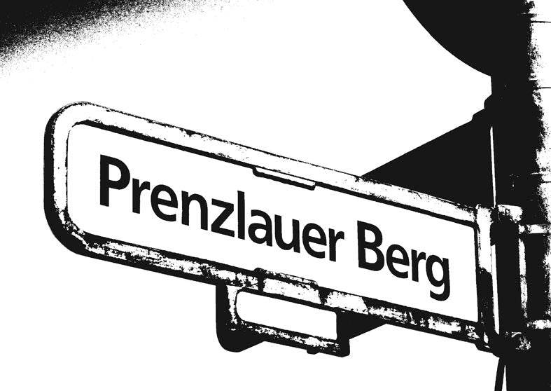 Postkarte Berlin: Prenzlauer Berg · Straßenschild von tobios publishing
