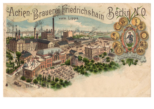 Postkarte Berlin, Prenzlauer Berg: Actien-Brauerei von tobios publishing