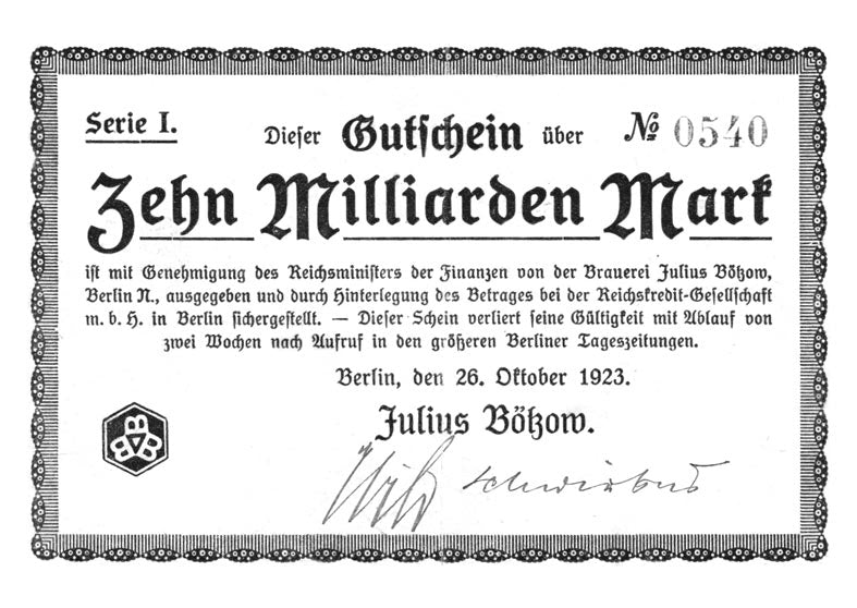 Postkarte Berlin, Zehn Milliarden Mark · 1923 von tobios publishing