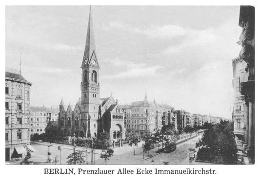 Postkarte Berlin: Prenzlauer Allee/Immanuelkirchstraße von tobios publishing