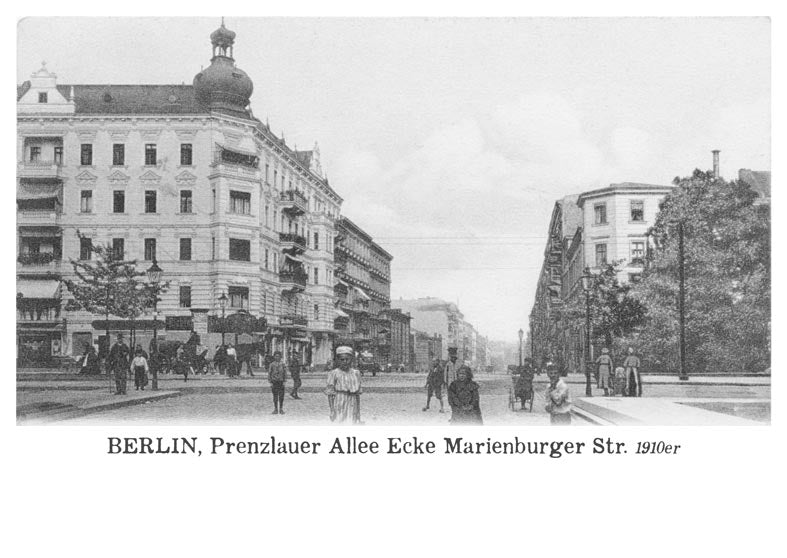 Postkarte Berlin: Prenzlauer Allee/Marienburger Straße von tobios publishing