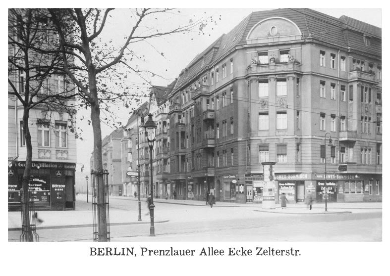 Postkarte Berlin: Prenzlauer Allee/Zelterstraße von tobios publishing