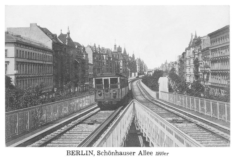 Postkarte Berlin, Prenzlauer Berg: Schönhauser · Hochbahn von tobios publishing