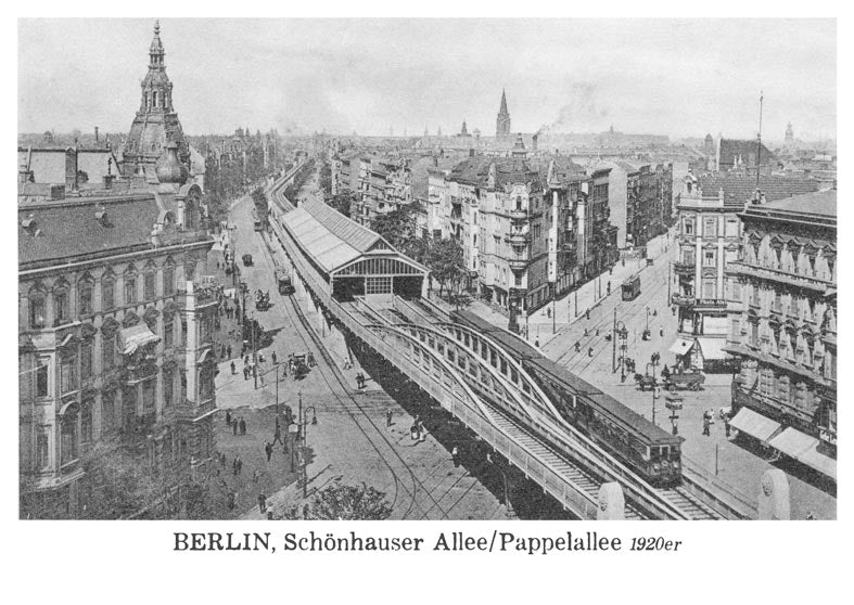 Postkarte Berlin, Prenzlauer Berg: Schönhauser/Pappelallee von tobios publishing