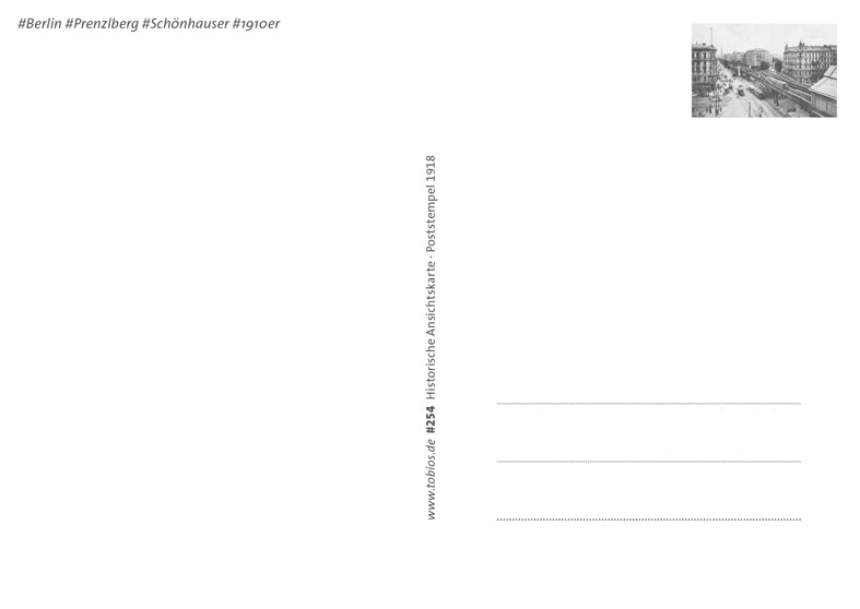 Postkarte Rückseite Prenzlauer Berg: Schönhauser/Kastanienallee von tobios publishing