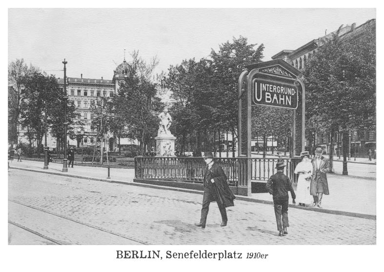 Postkarte Berlin, Prenzlauer Berg: Senefelderplatz · um 1918 von tobios publishing