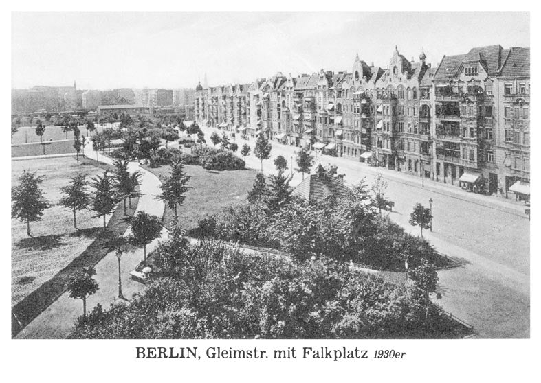 Postkarte Berlin, Prenzlauer Berg: Gleimstraße mit Falkplatz von tobios publishing