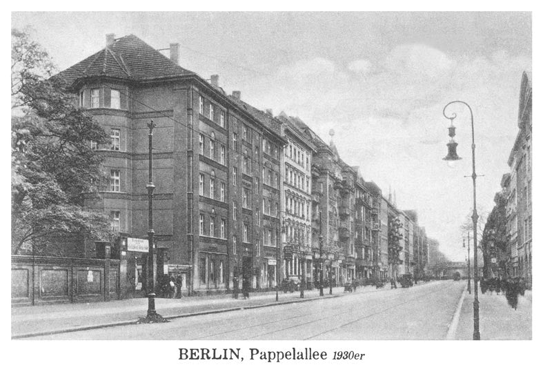 Postkarte Berlin, Prenzlauer Berg: Pappelallee von tobios publishing