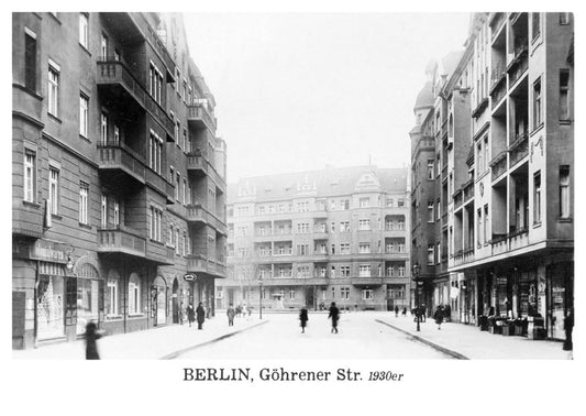 Postkarte Berlin, Prenzlauer Berg: Göhrener Straße von tobios publishing