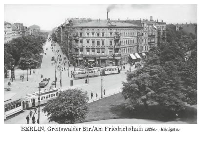 05_Prenzlauer_Berg_Poskartenset_02_Karte_05_Greifswalder_Strasse_Am_Friedrichshain_[Koenigstor]_1920er
