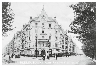 10_Prenzlauer_Berg_Poskartenset_02_Karte_10_Boetzowstrasse_Am_Friedrichshain_um_1905